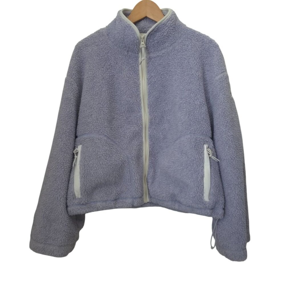 Vtg PENFIELD Haight Lavender Sherpa Fleece Full Zip Oversized Jacket Women's S - Picture 1 of 9
